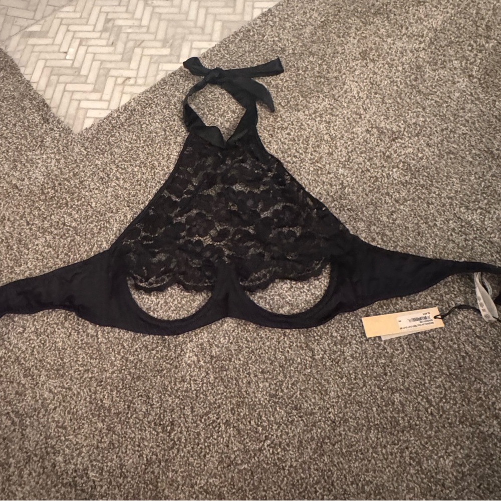 Magnolia Black Lace Halter Bra - Picture 6 of 11